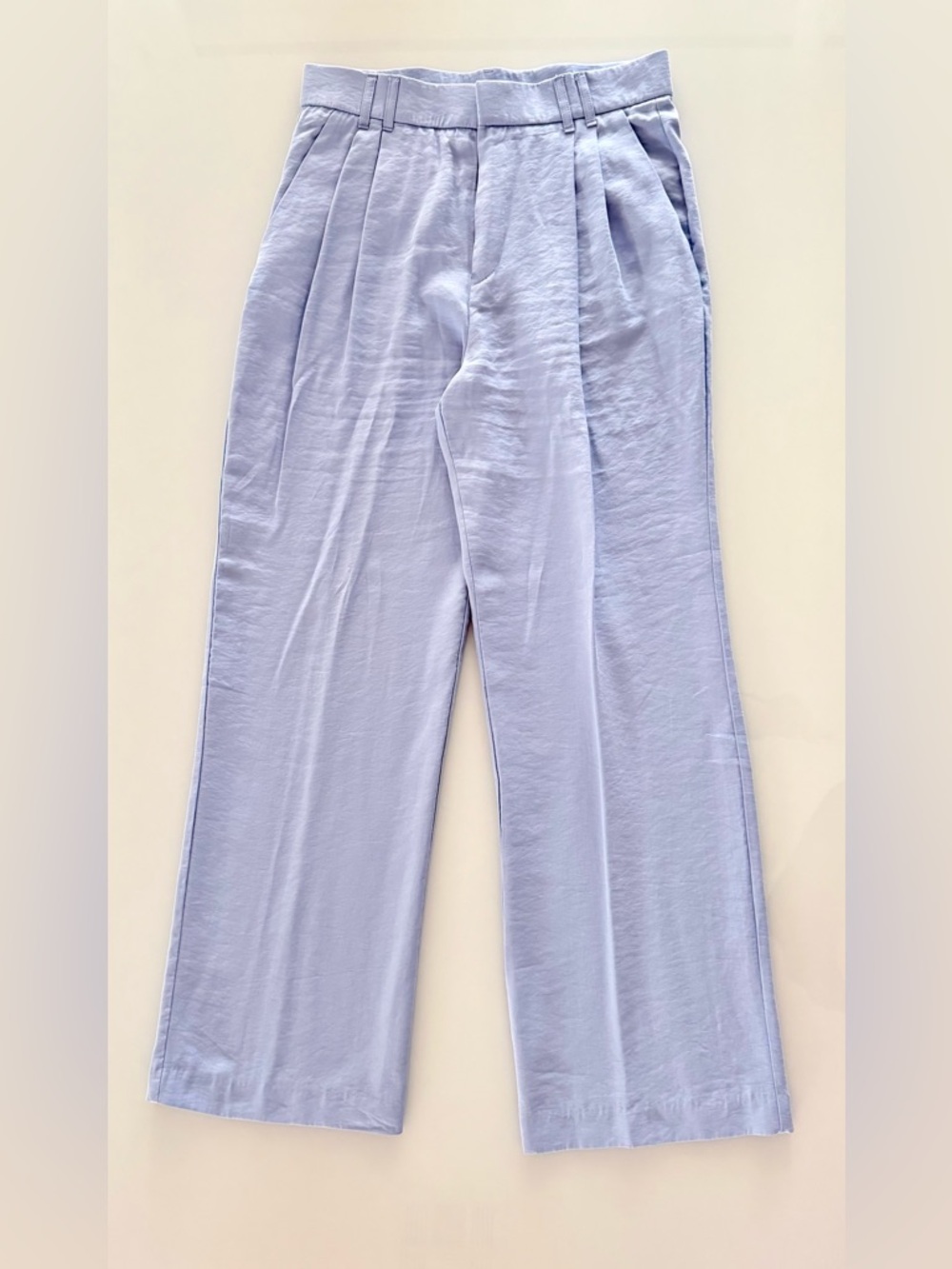 ZARA Women’s Pleated Full Length Pants - Pastel Blue -Size Medium *Read details - Picture 2 of 13